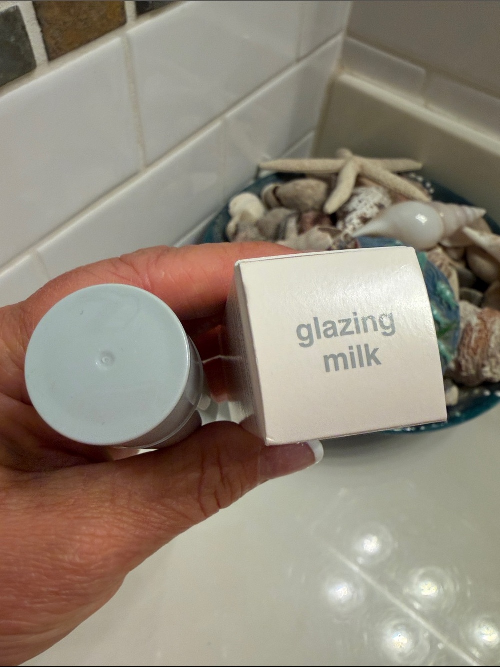 RHODE Glazing Milk Ceramide Essence — Gray Bottle & Pale Pink Box - Picture 3 of 4